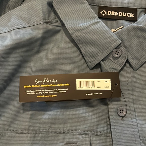 DRI DUCK-Men’s Crossroad Woven Shirt-NWT!! - Picture 4 of 4